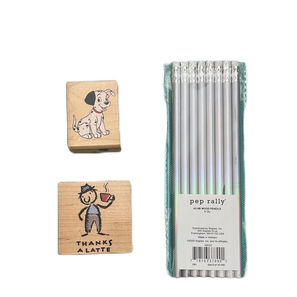 BUNDLE: Pep Rally Pencils & Two Rubber Stamps